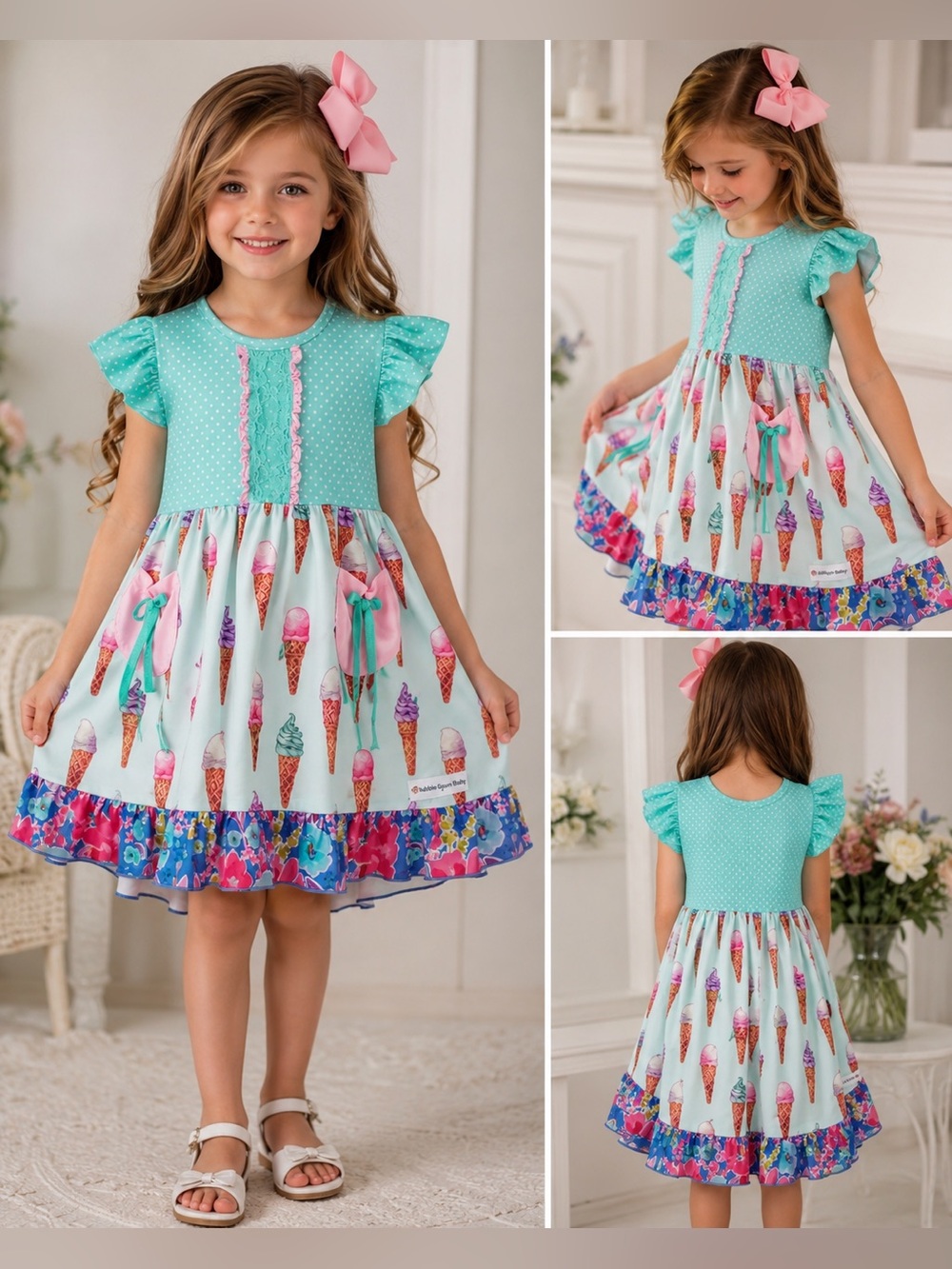 BUBBLE GUM BABY Girl’s Dize 5T SUNDRESS. Soft & sweet perfect for your baby girl